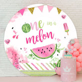 Aperturee - One In A Melon Pink Happy 1st Birthday Backdrop
